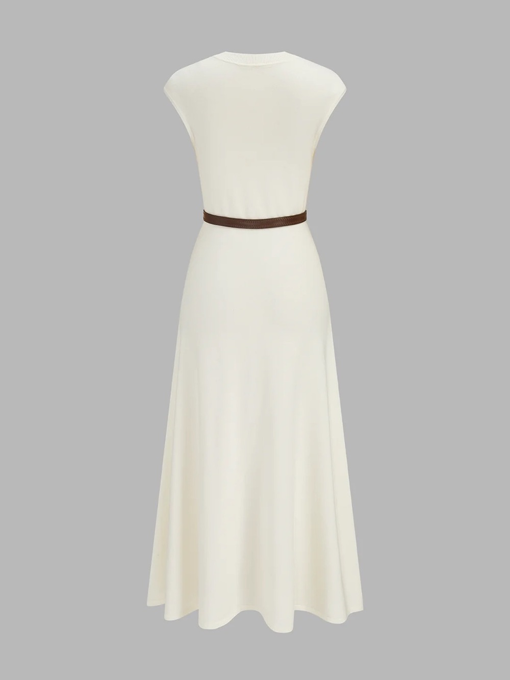 COMMENSE Sleeveless Knit Belted Maxi Dress - size Small - Picture 3 of 6